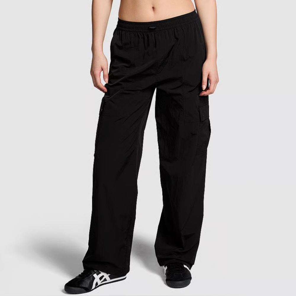 Victoria’s Secret PINK Satin Cargo Parachute Pants High Rise – Size Small